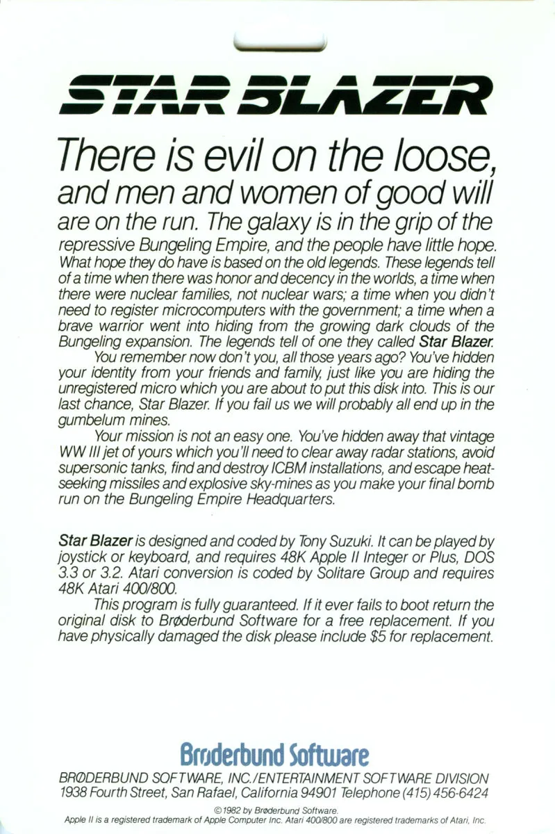Star Blazer box back