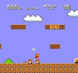 Backdrop artwork for Vs. Super Mario Bros.