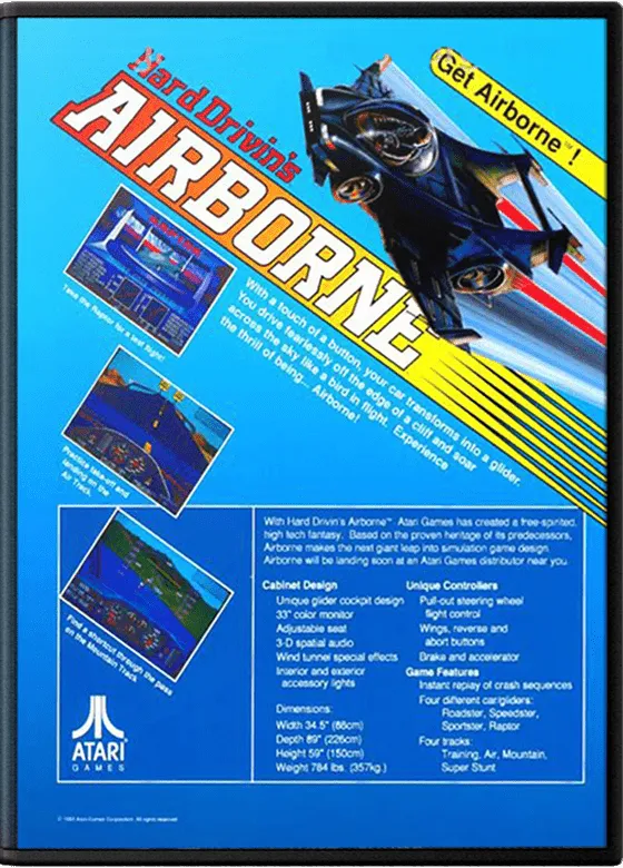 Hard Drivin's Airborne box art
