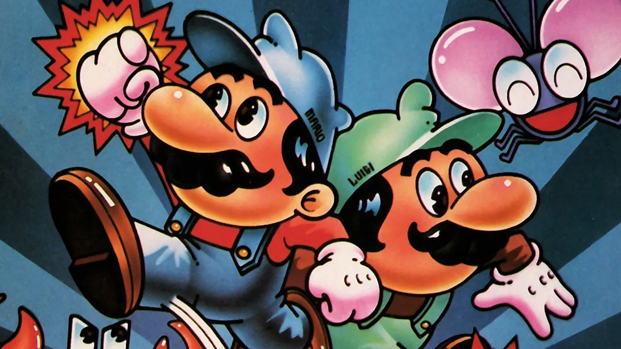 Backdrop artwork for Mario Bros.