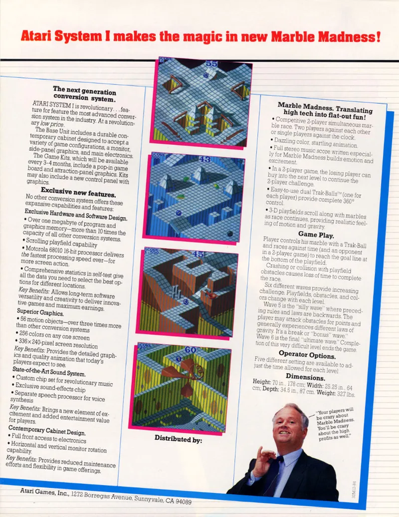 Marble Madness box back