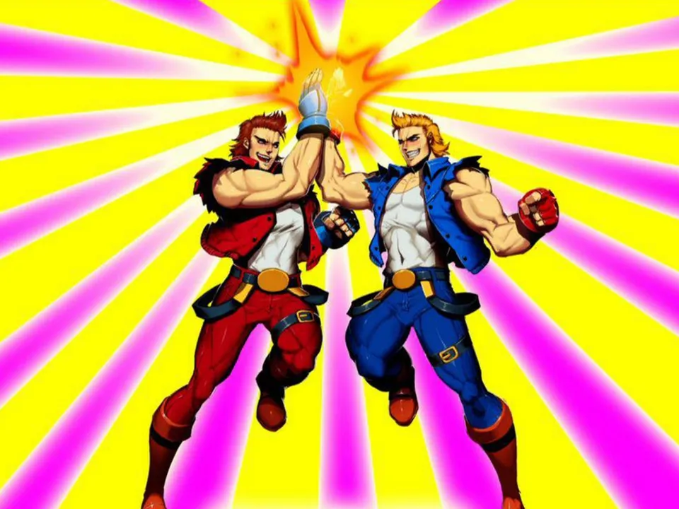 Backdrop artwork for Double Dragon 3: The Rosetta Stone