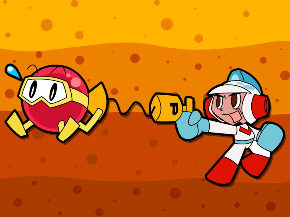 Backdrop artwork for Dig Dug II