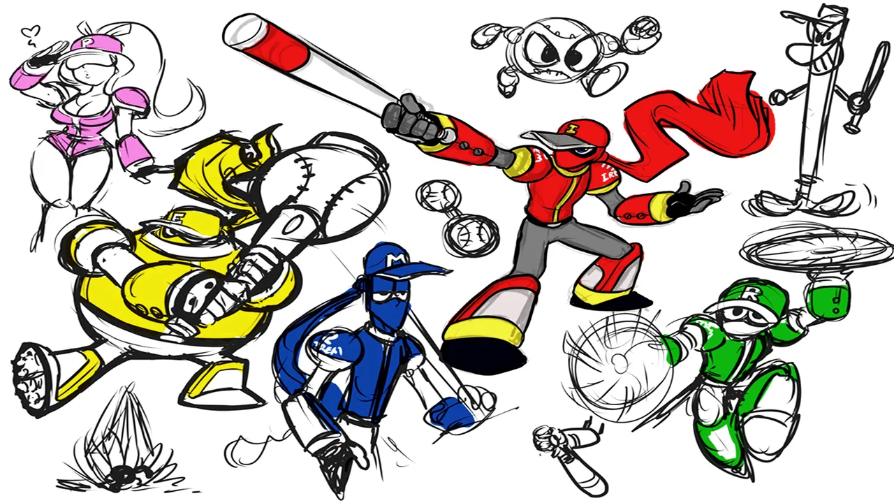 Backdrop artwork for Ninja Baseball Bat Man