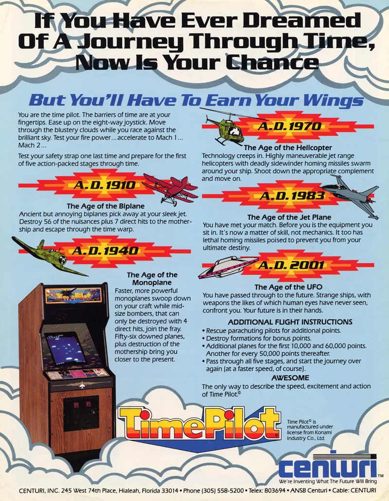 Time Pilot box back