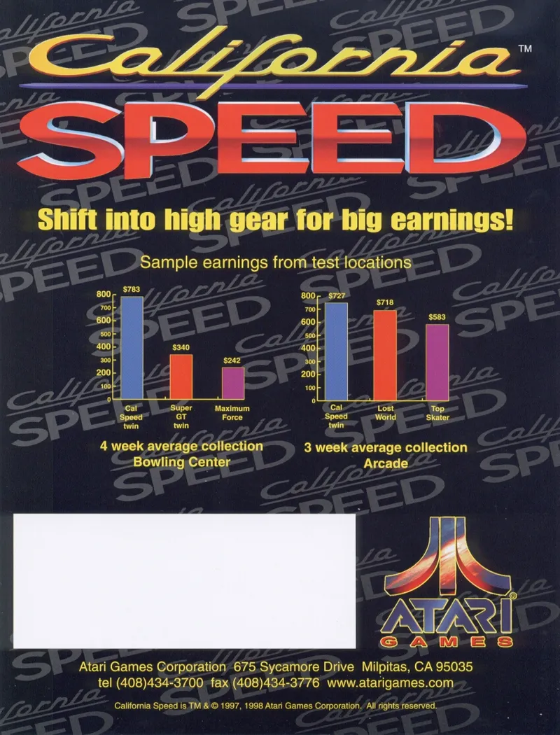 California Speed box back