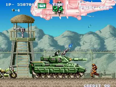 Backdrop artwork for Gunforce: Battle Fire Engulfed Terror Island