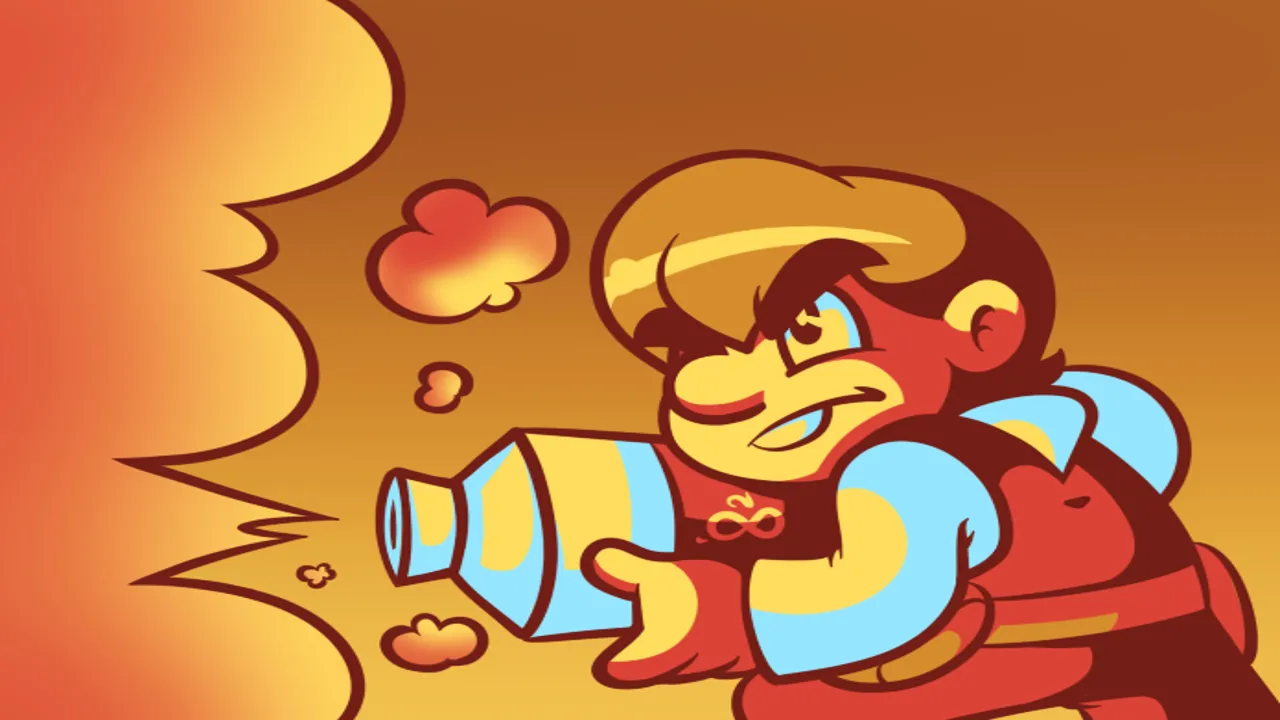 Backdrop artwork for Donkey Kong 3
