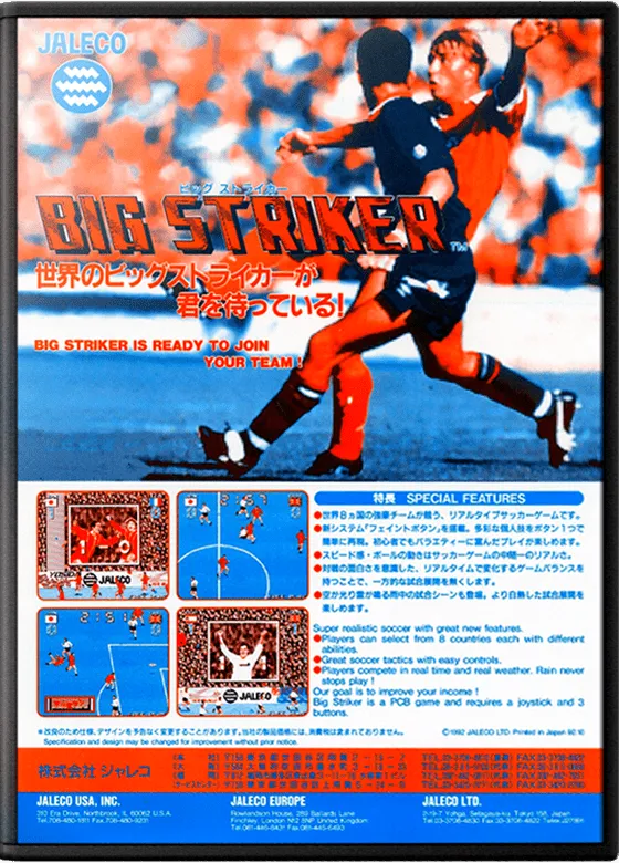 Big Striker cover art for Arcade