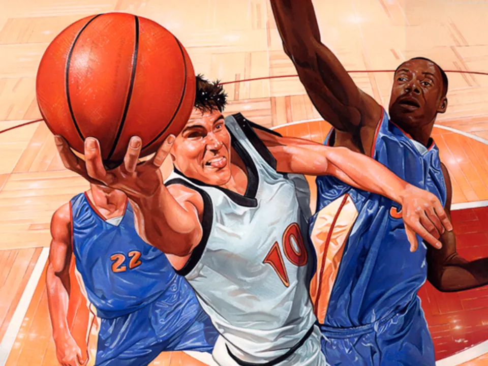 Backdrop artwork for Atari Basketball