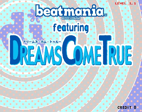 Backdrop artwork for beatmania featuring Dreams Come True