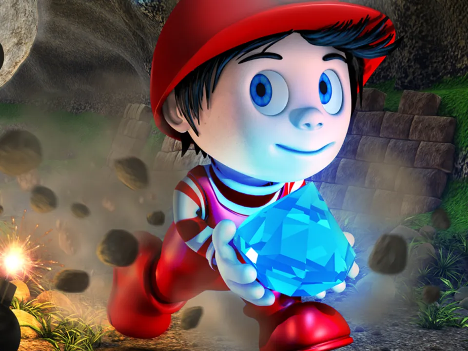 Backdrop artwork for Boulder Dash / Boulder Dash Part 2