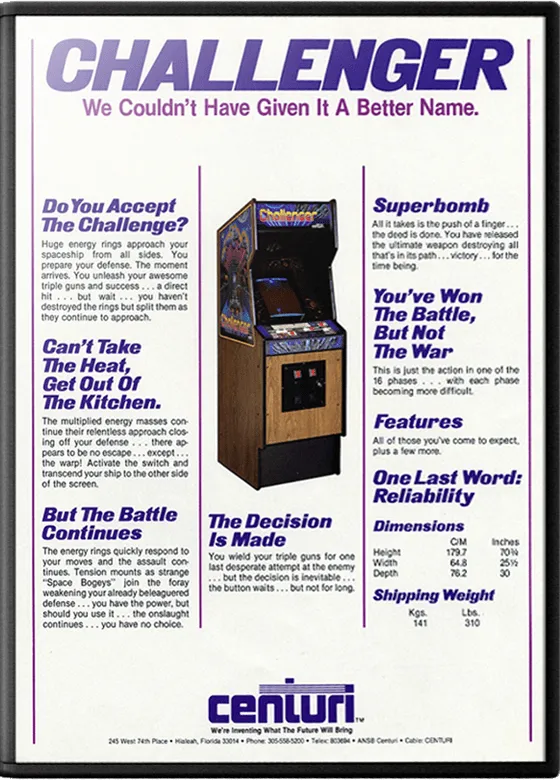 Challenger cover art for Arcade