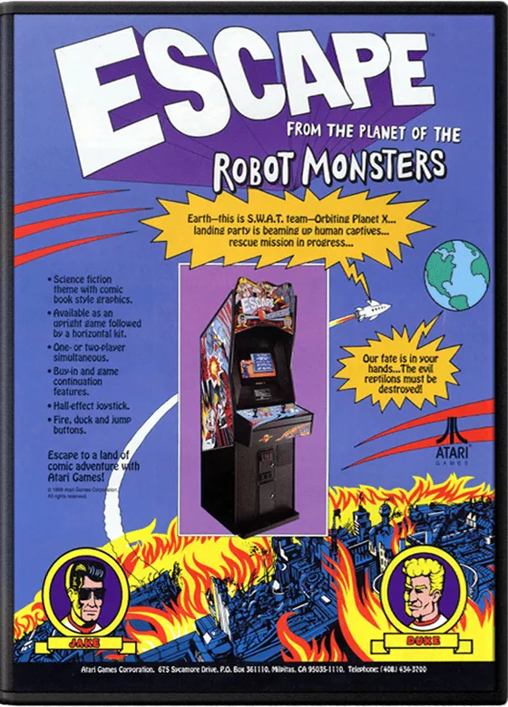 Escape from the Planet of the Robot Monsters box art