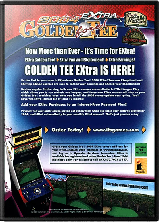 Golden Tee Fore! 2004 Extra box art