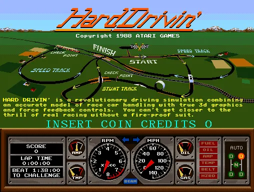 Hard Drivin' screenshot