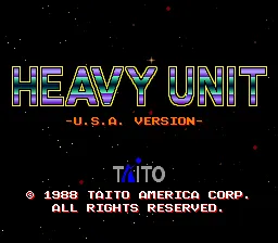 Heavy Unit -U.S.A. Version- screenshot