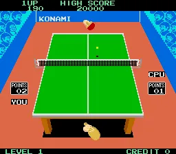 Backdrop artwork for Konami's Ping-Pong
