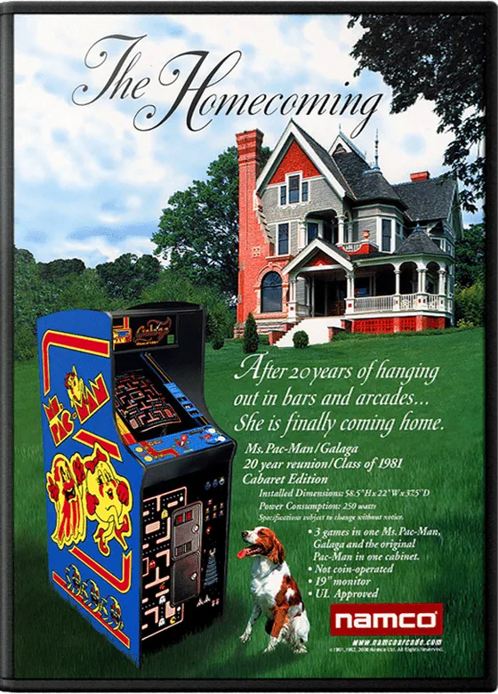 Ms. Pac-Man/Galaga: 20th Anniversary Class of 1981 Reunion cover art for Arcade