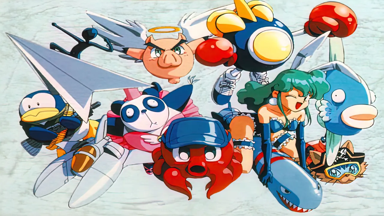 Backdrop artwork for Parodius Da!: Shinwa kara Owarai e