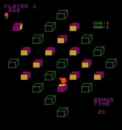 Backdrop artwork for Q*bert's Qubes
