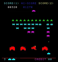 Backdrop artwork for Space Invaders / Qix Silver Anniversary Edition