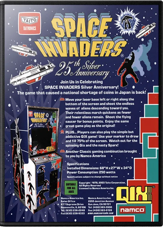 Space Invaders / Qix Silver Anniversary Edition box art