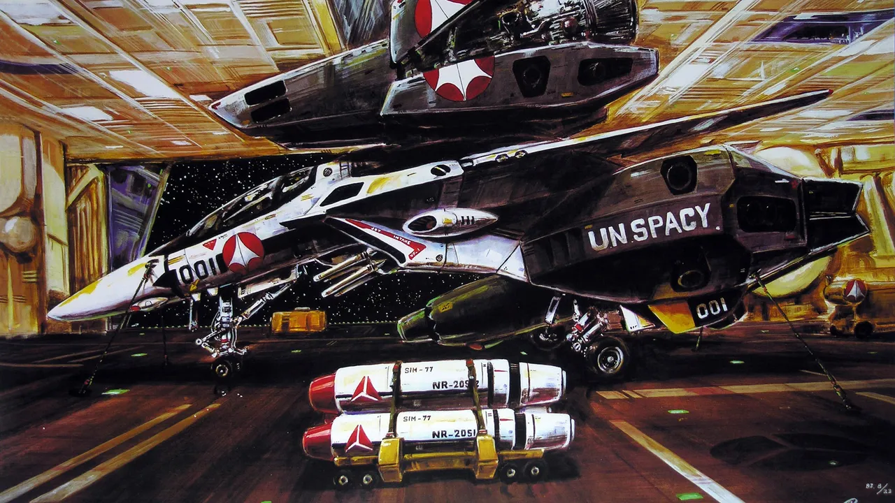 Backdrop artwork for Super Spacefortress Macross / Chou-Jikuu Yousai Macross