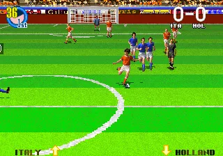 Backdrop artwork for Super Visual Football: European Sega Cup