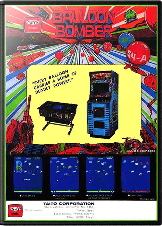 Balloon Bomber cover art for Arcade