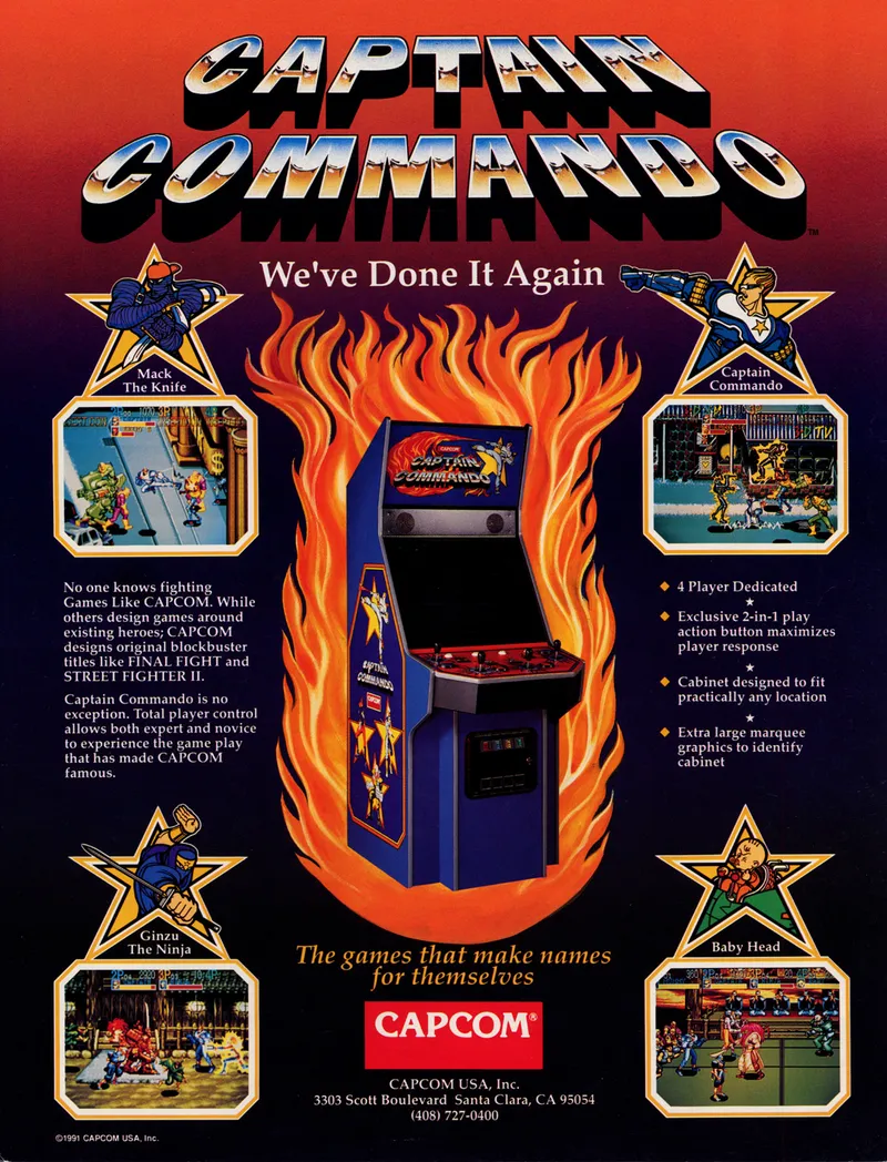 Captain Commando box back