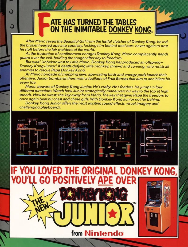 Donkey Kong Junior box back