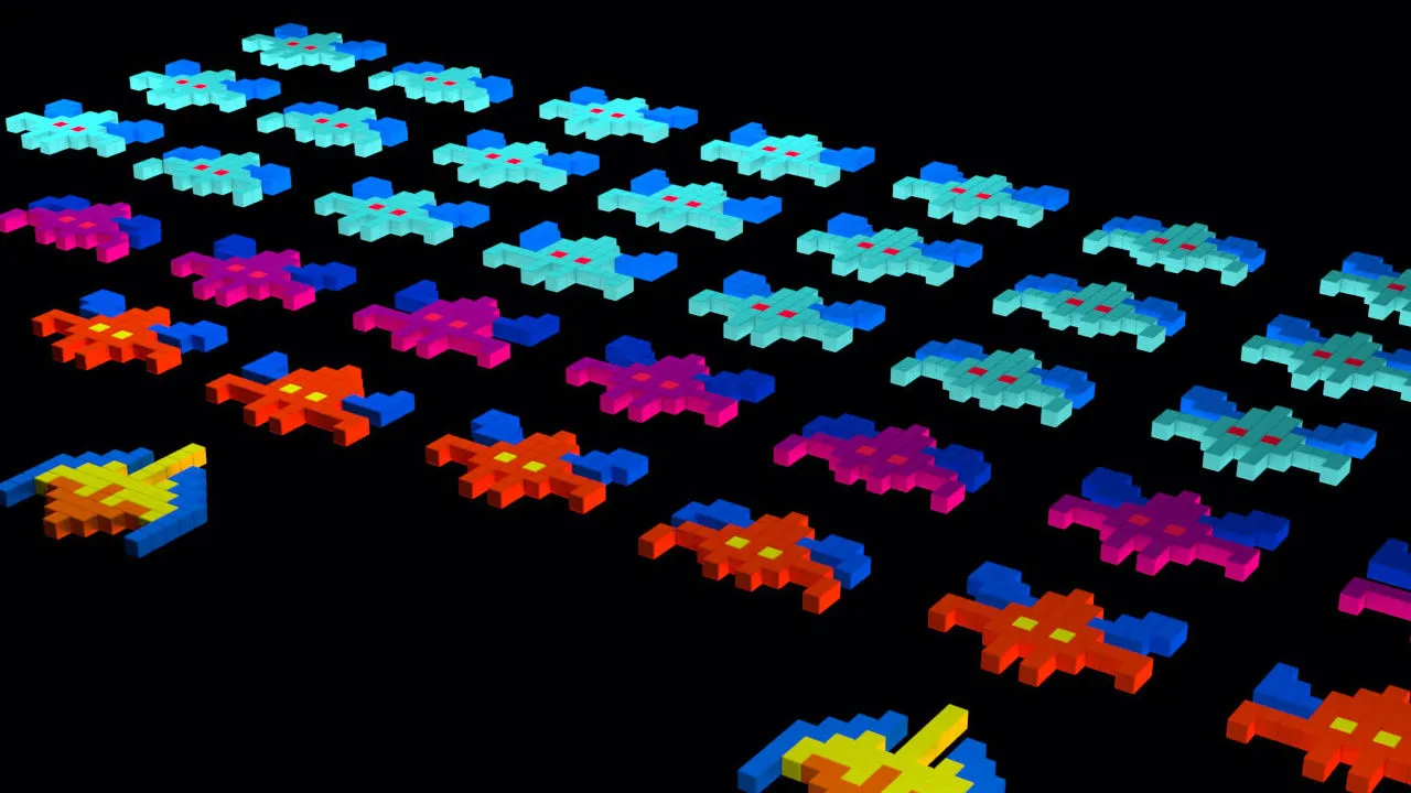 Backdrop artwork for Galaxian