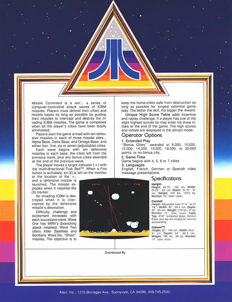 Missile Command box back
