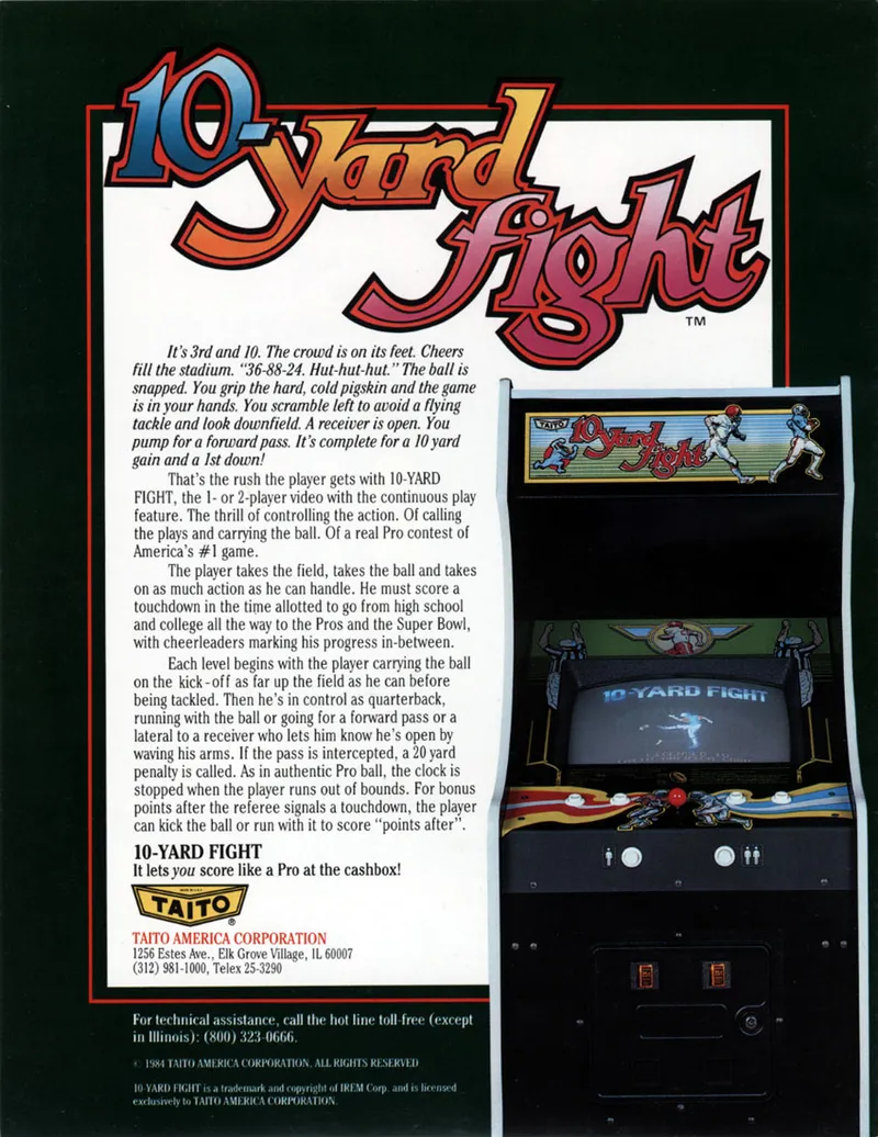 10-Yard Fight '85 box back