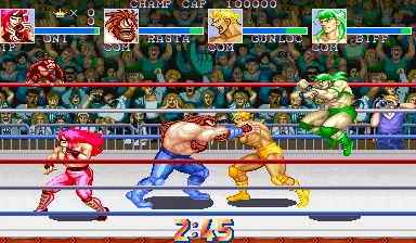 Backdrop artwork for Muscle Bomber Duo: Ultimate Team Battle