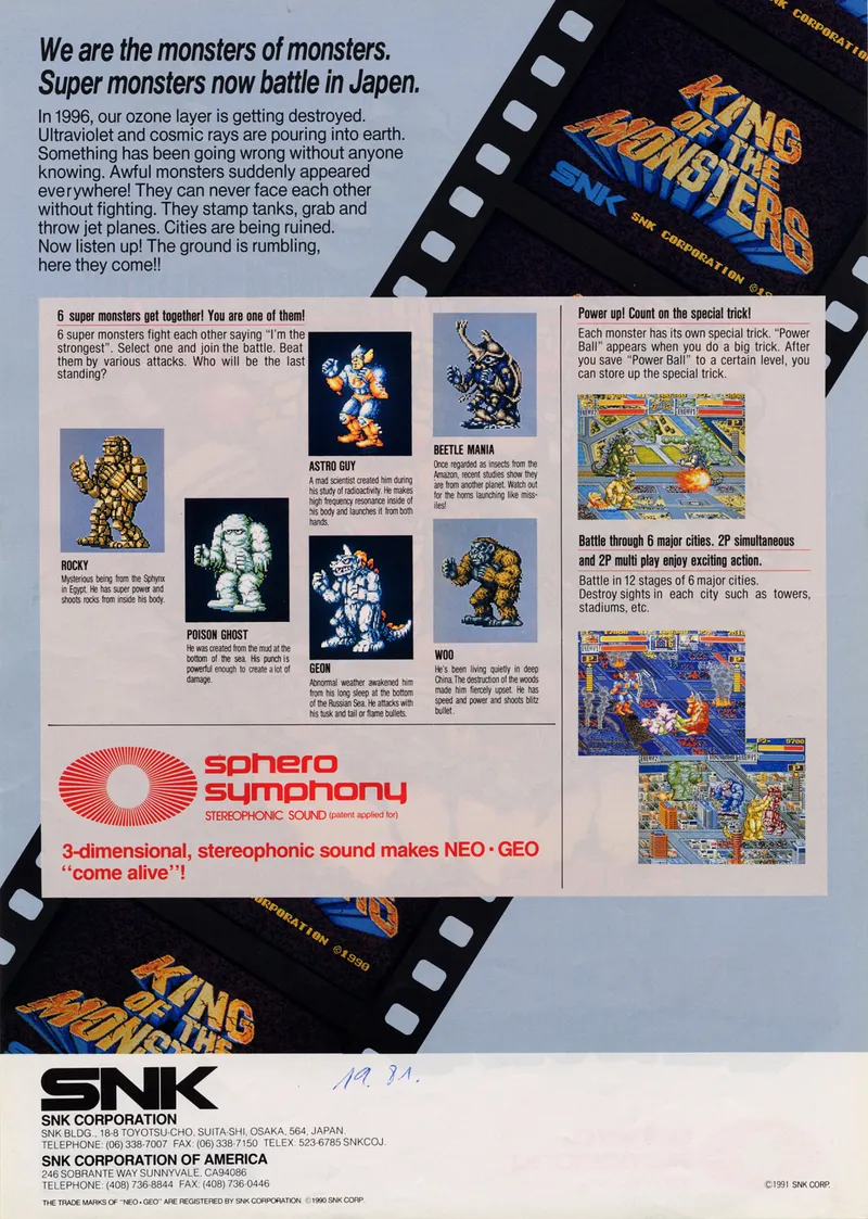 King of the Monsters box back