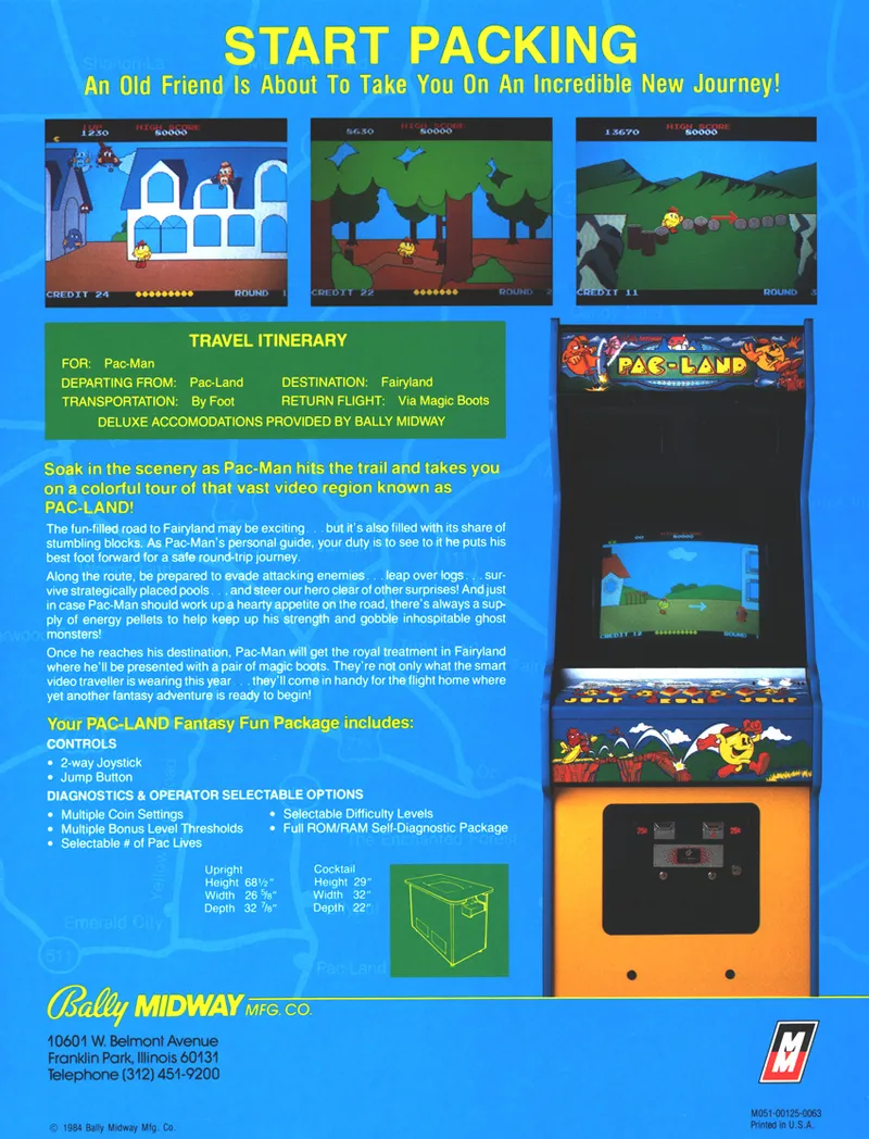 Pac-Land box back