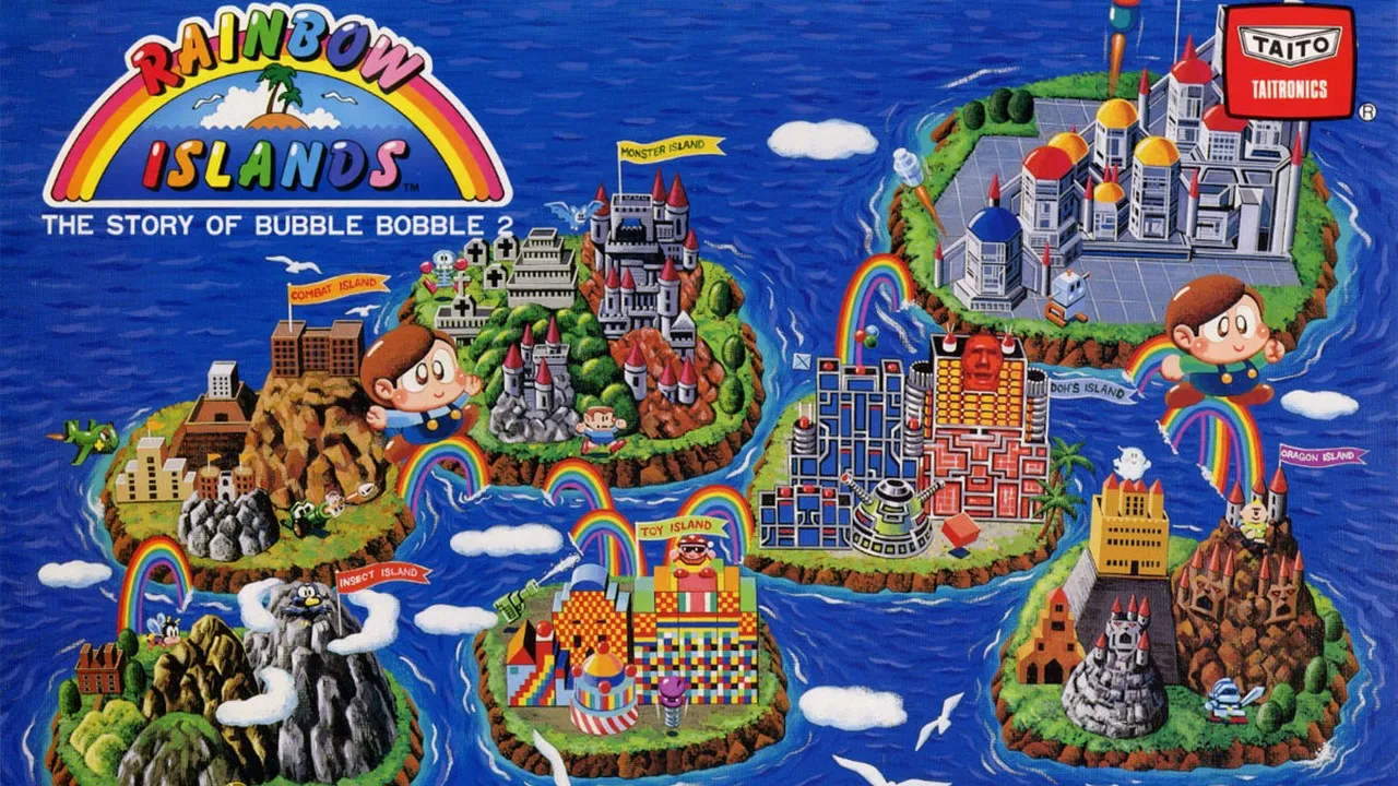Backdrop artwork for Rainbow Islands