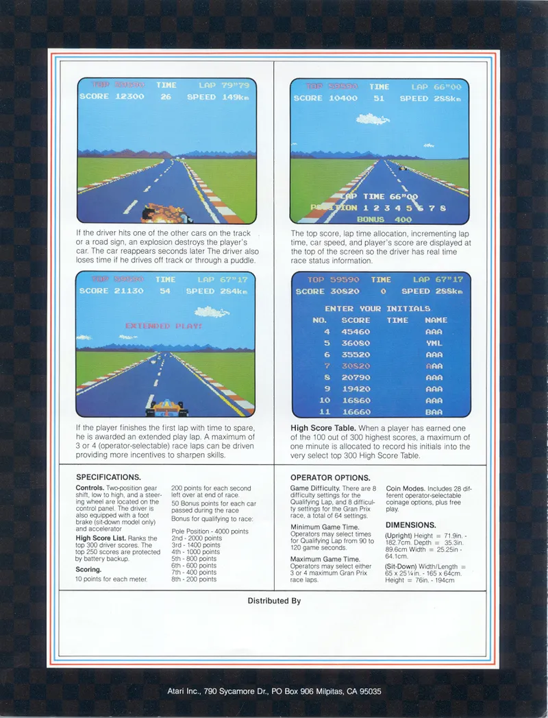 Pole Position box back