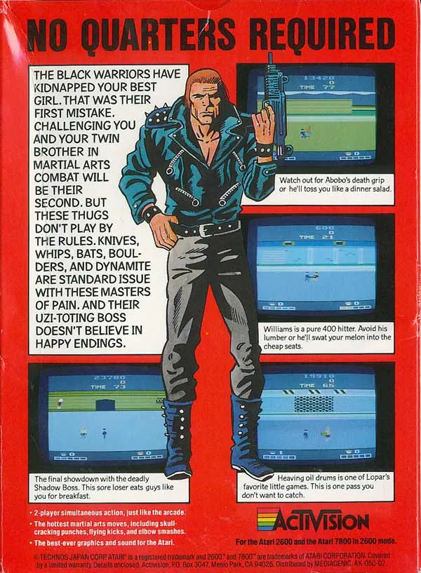 Double Dragon box back