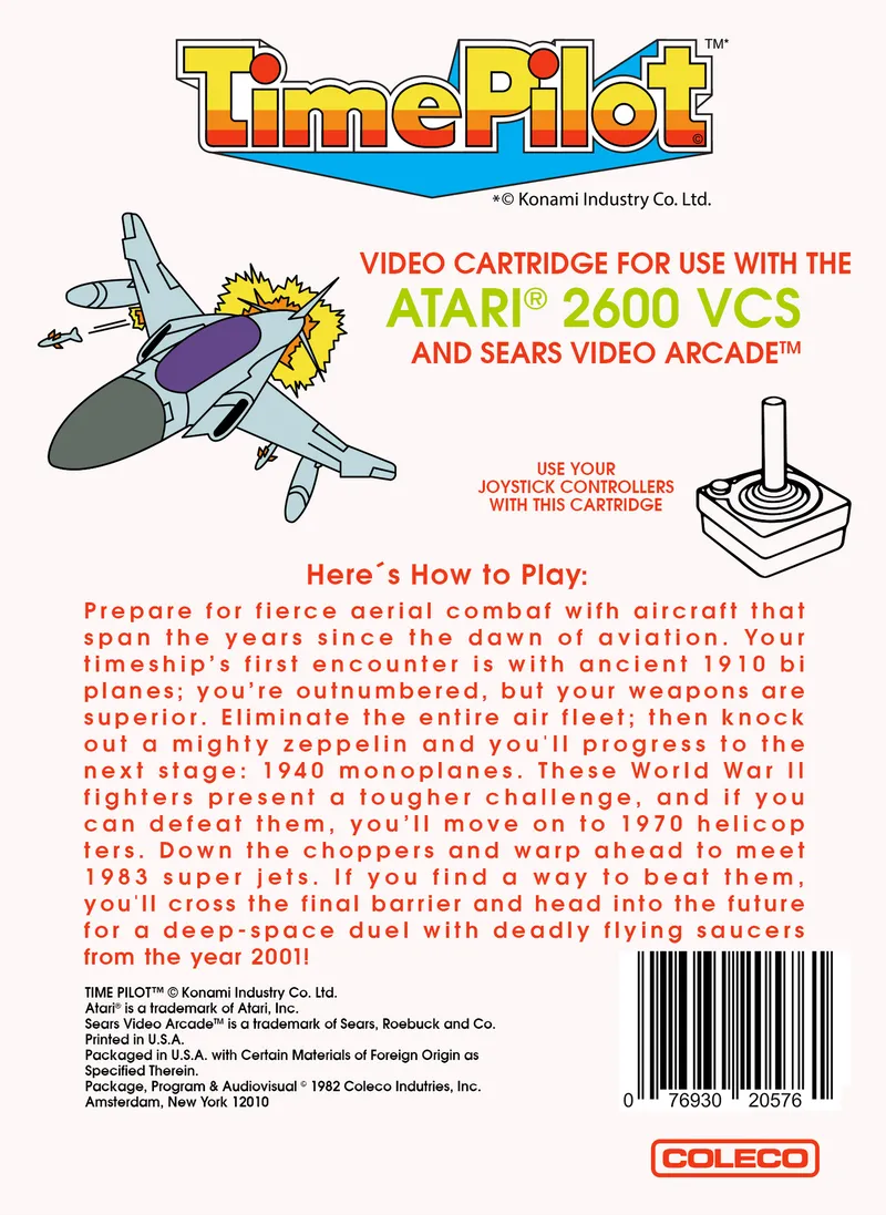 Time Pilot box back