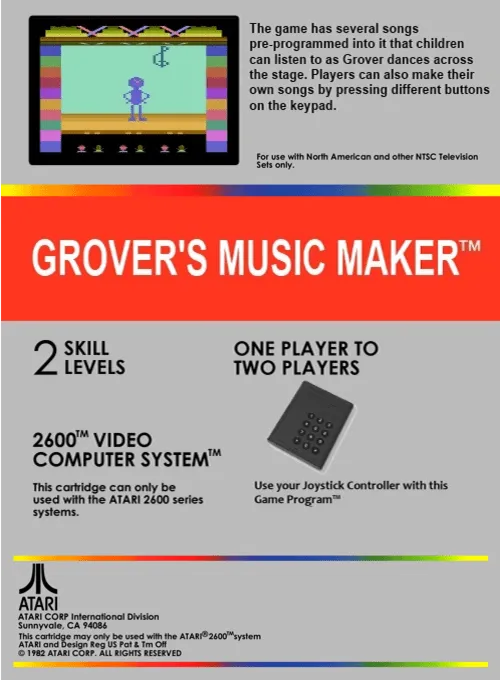Grover's Music Maker box back
