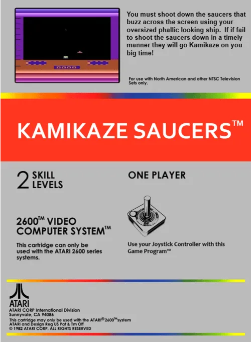 Kamikaze Saucers box back