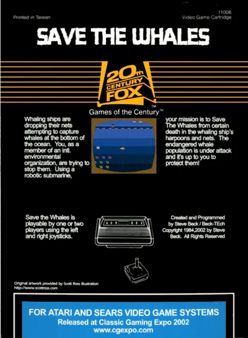 Save the Whales box back