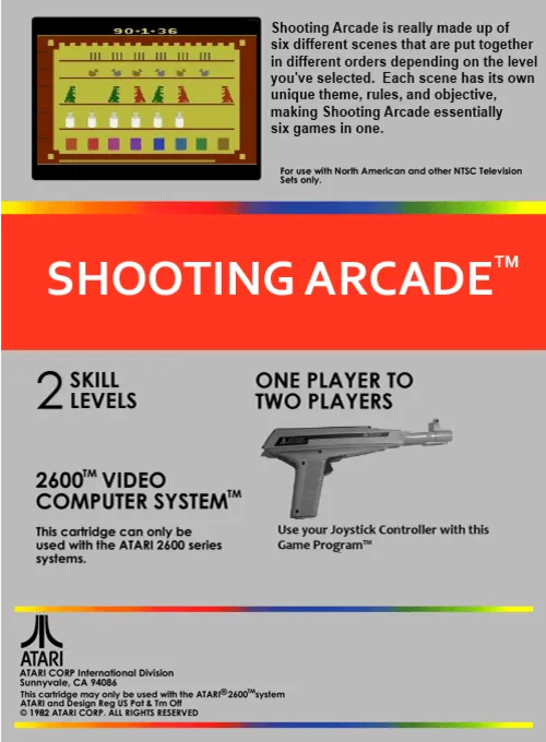 Shooting Arcade box back