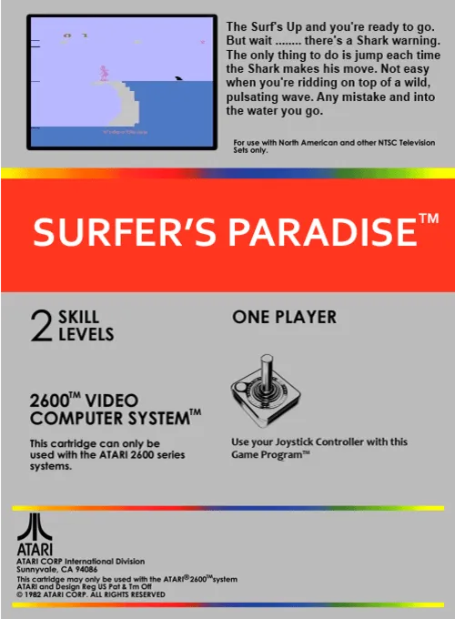 Surfer's Paradise: But Danger Below! box back