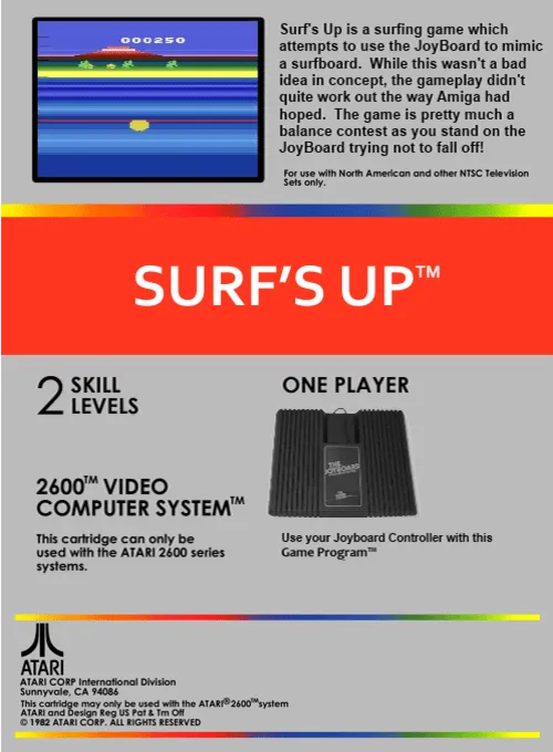 Surf's Up box back