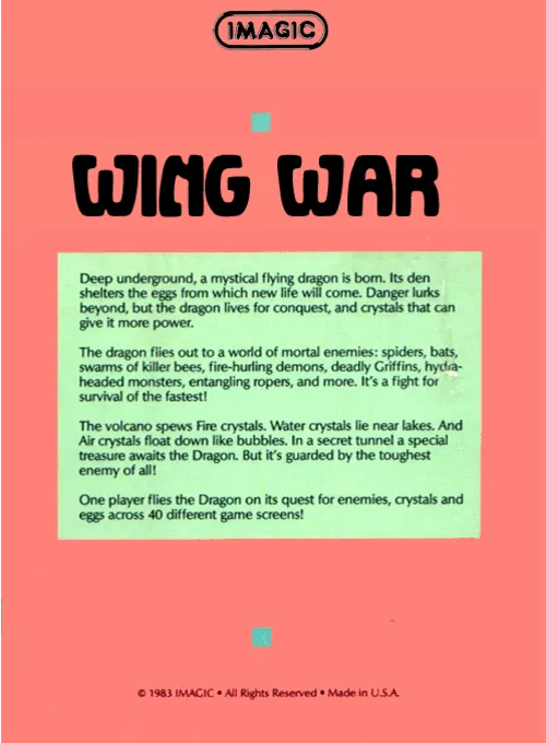 Wing War box back