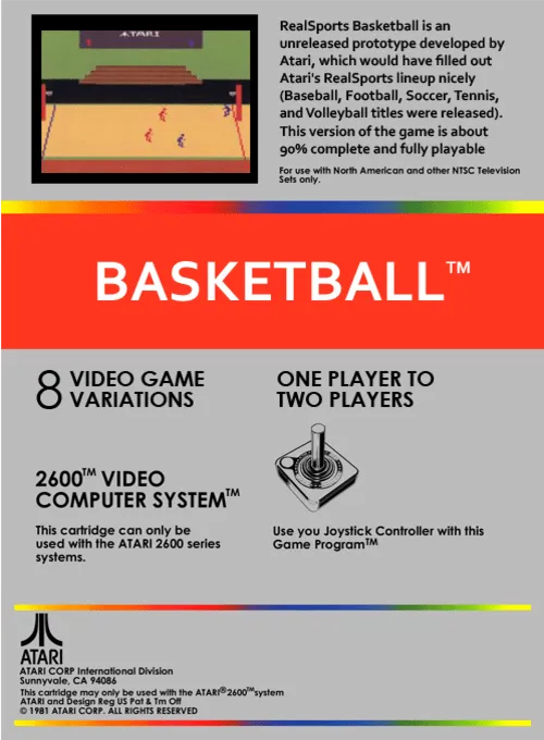 RealSports Basketball box back